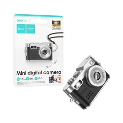 Mini Máquina Fotográfica Digital Hoco DV210 Retro Style 1080P Preto